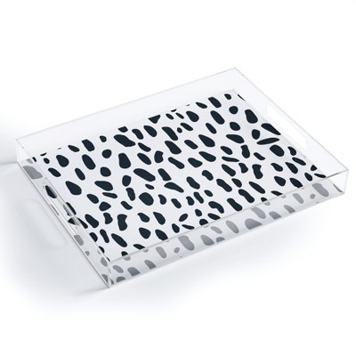 Lucite 8x8 Pan Holder White & Black