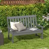 Tangkula Garden Bench All-Weather HDPE 2-Person Outdoor Bench for Front Porch Backyard - 2 of 4