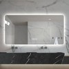 Lyngins 48x32 Inch LED Wall Mount Vanity Mirror with Anti-Fog Function,Bathroom Mirror with Frameless Design for Bathroom,Bedroom - 2 of 4