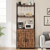 70.8" Industrial Bakers Rack with Drawer & Cabinet, Tall Microwave Stand & Bar Storage Cabinet for Kitchen - 3 of 4