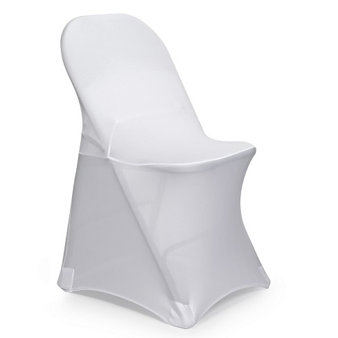 White & Black Chair Covers Spandex Folding Banquet Wedding Party
