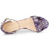 Allegra K Women's Snakeskin Open Toe Chunky Heels Buckle Ankle Strap Sandals - 4 of 4