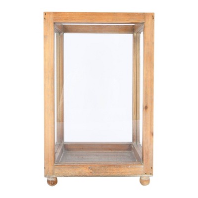 16" H Rectangle Heavily Distressed Glass Display Box with Wood Frame - 3R Studios