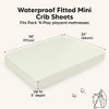 KeaBabies 2pk Isla Waterproof Mini Crib Sheets for Boy, Girl, Soft Pack and Play Sheets for Graco Pack and Play Mattress - 3 of 4