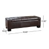 Modern Upholstered Guernsey Ottoman Leather PU Storage Ottoman Traditional for living room-Christopher Knight Home - 4 of 4