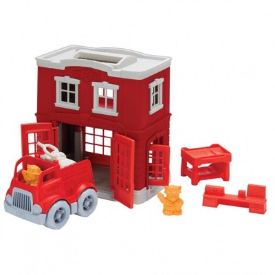 fisher price fire station and engine playset