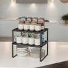2 Pack Spice Rack, Cabinet Shelf Organizers, Shelf Organizer, Countertop Organizer, Shelf Riser, Stackable, Expandable - 3 of 4