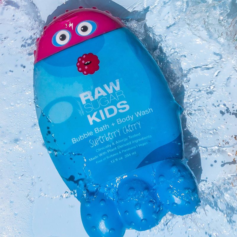 Raw Sugar Kids Bubble Bath + Body Wash - SuperBerry Cherry - 12 fl oz, 6 of 13