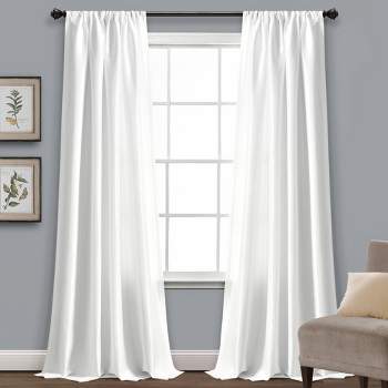 Venetian Window Curtain Panels White - Lush Décor