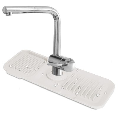 NewHome Faucet Splash Mat 14.56x5.51in Silicone Sink Drying Mat for Kitchen Bathroom Sink Faucet