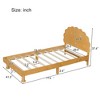 KTMBDW Kids Cookie-Shaped Bed Frame for Boys & Girls,Twin Size Platform Bed, No Box Spring Needed, Easy Assemble, Walnut - 3 of 4
