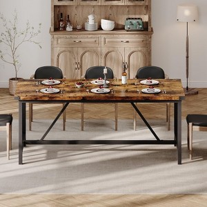 Modern Dining Table for 6-8,70.87" Industrial Dining Room Table for Home/Kitchen - 1 of 4