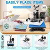 HOMDOX 12" × 10" 360° Swing Away Sublimation Shirt Heat Press Machine for Pillow Bag/T-Shirt Printing High-Security HTV Vinyl - 2 of 4