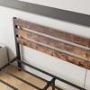 Platform Bed Frame with Rustic Vintage Wood Headboard - 4 of 4