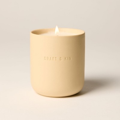 Craft & Kin 10 oz Beige Ceramic Jar Soy Scented Candle