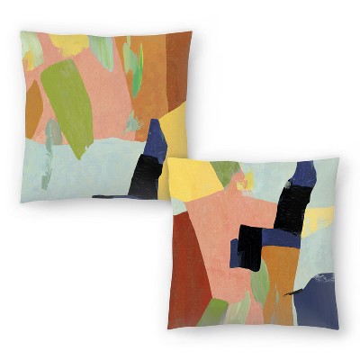 Americanflat Buoyant I and Buoyant II by PI Creative Art Set of 2 Throw Pillows - 18" x 18"
