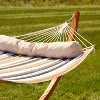 Sunnydaze Heavy-Duty Quilted 2-Person Hammock with Curved Bamboo Spreader Bars - 450 lb Weight Capacity - 2 of 4