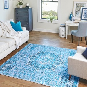Unique Loom Renaissance Roma Border Washable Indoor Flatweave Woven Area Rug - 1 of 4