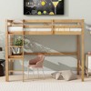 Twin Size Loft Bed with Built-in Desk, Ladder and Safety Guardrail - 2 of 4