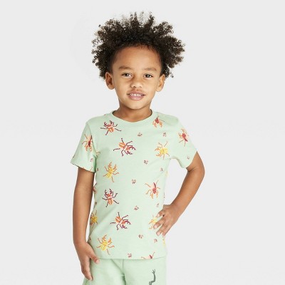 Image of Toddler Boys' Short Sleeve Camouflage Jersey Knit T-Shirt - Cat & Jack™ Sage Green 12M