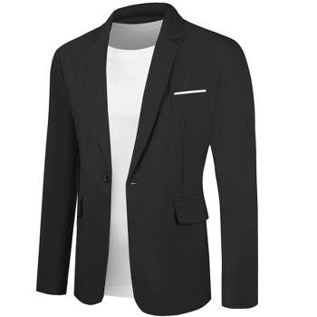 Lars Amadeus Men's Singled Breasted One Button Business Sports Coats