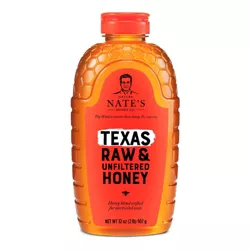 Nature Nate's 100% Pure Raw and Unfiltered Texas Honey - 32oz