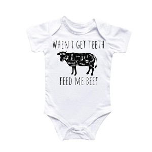 Beef Cow Bbq - Baby Boy Girl Clothes Infant Onesie® Funny Cute Newborn GS1 GS1 - 1 of 1