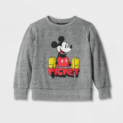 Toddler Boys' Disney Mickey Mouse Solid Pullover Sweatshirt