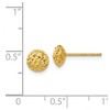 Black Bow Jewelry 6mm Diamond Cut Puffed Circle Post Earrings in 14k Yellow Gold - 4 of 4
