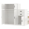 NicBex Twin Size Multifunctional Wood Platform Bed, Trundle Bed with Sample Bookshelf and Movable Wardrobe, Space-Saving Design for Bedroom - 4 of 4