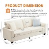 Garvee Modern Sofa with Deep Seats, Comfy Teddy Velvet Loveseat Couch, Removable Washable Cover, for Living Room & Bedroom, Beige - 2 of 4