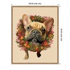 Amanti Art 23"x28" French Bulldog Cranberry Wreath by Fab Funky Framed Canvas Wall Art - 4 of 4