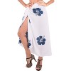 LA LEELA Women's Summer Beach Wrap Bikini Wraps Sarong Cover up Skirt Swimsuit Swimwear Cover Ups for Womens One Size Blue, Floral - 2 of 4