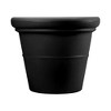 HC Companies 17 Inch Outdoor and Indoor Terrazzo Round House Planter with Heavy Rim for Flowers, Vegetables, and Succulents, Black (2 Pack) - 2 of 4