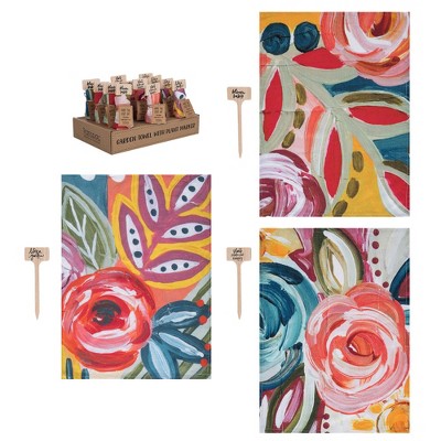 Transpac Plywood Plant Marker/Fabric Garden Towel Home Decorations Spring