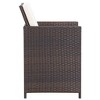 vidaXL Patio Chairs with Cushions 2 pcs Poly Rattan Brown - 4 of 4