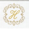 Linum Home Textiles 100% Turkish Cotton MONICA Gold Thread 2PC Embellished Hand Towel Set - 3 of 3