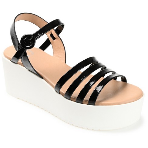 Comfortable black platform on sale sandals