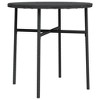 vidaXL Tea Table Black PE rattan, powder-coated steel, PP board Medium - 2 of 4