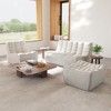 Modular Sofa,Lazy Floor Sofa, Linen Fabric Ottoman Module, Fireside Chair, Corner Relax Sofa Couch for Living Room, Apartment - 3 of 4