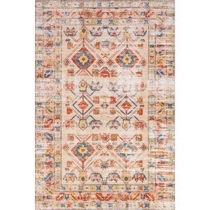 Nuloom Vasa Medallion 4x6 Machine Washable Indoor Area Rug for Living Room Bedroom Dining Room Kitchen, Multicolor - 1 of 4