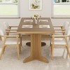 71" Large Dining Table for 6 to 8 People, Modern Dinner Table with Unique Wooden Legs, Rectangle Dining Table for Kitchen, Dining Room & Living Room - 4 of 4