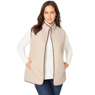 Jessica London Women's Plus Size Quilted Vest