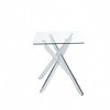Probe Hues Modern Glass Side Table with Tempered Top and Metal Legs for Living Room - 4 of 4