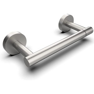LunaLulinlk Brushed Grey Double Post Pivoting Wall Mounted Stainless Steel Toilet Paper Holder for Bathroom RV - 1 of 4