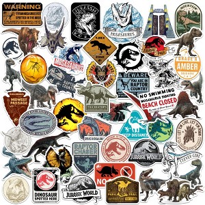 Jurassic World 50ct Vinyl Large Deluxe Stickers Variety Pack - 1 of 4