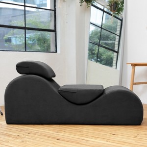 Avana Luvu Lounger - Chaise Lounge Chair for Yoga, Exercise, Massage - High Density Foam - Made in the USA - Light Grey - 1 of 4