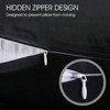Queen Size Cotton Pillow Protectors 2 Pack Black, Cooling Breathable with Zipper - 2 of 4