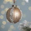TopComfy Decorative Object Glass Christmas Ball Ornaments Set of 6 for Holiday Tree Decor, Gold, 3.9"*3.9"*3.9" - 2 of 4