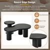 NicBex Minimalist Irregular Coffee Table with 3 Thick Legs,Sleek End Table with Round Edge,Cream Style Center Table for Living Room - 4 of 4